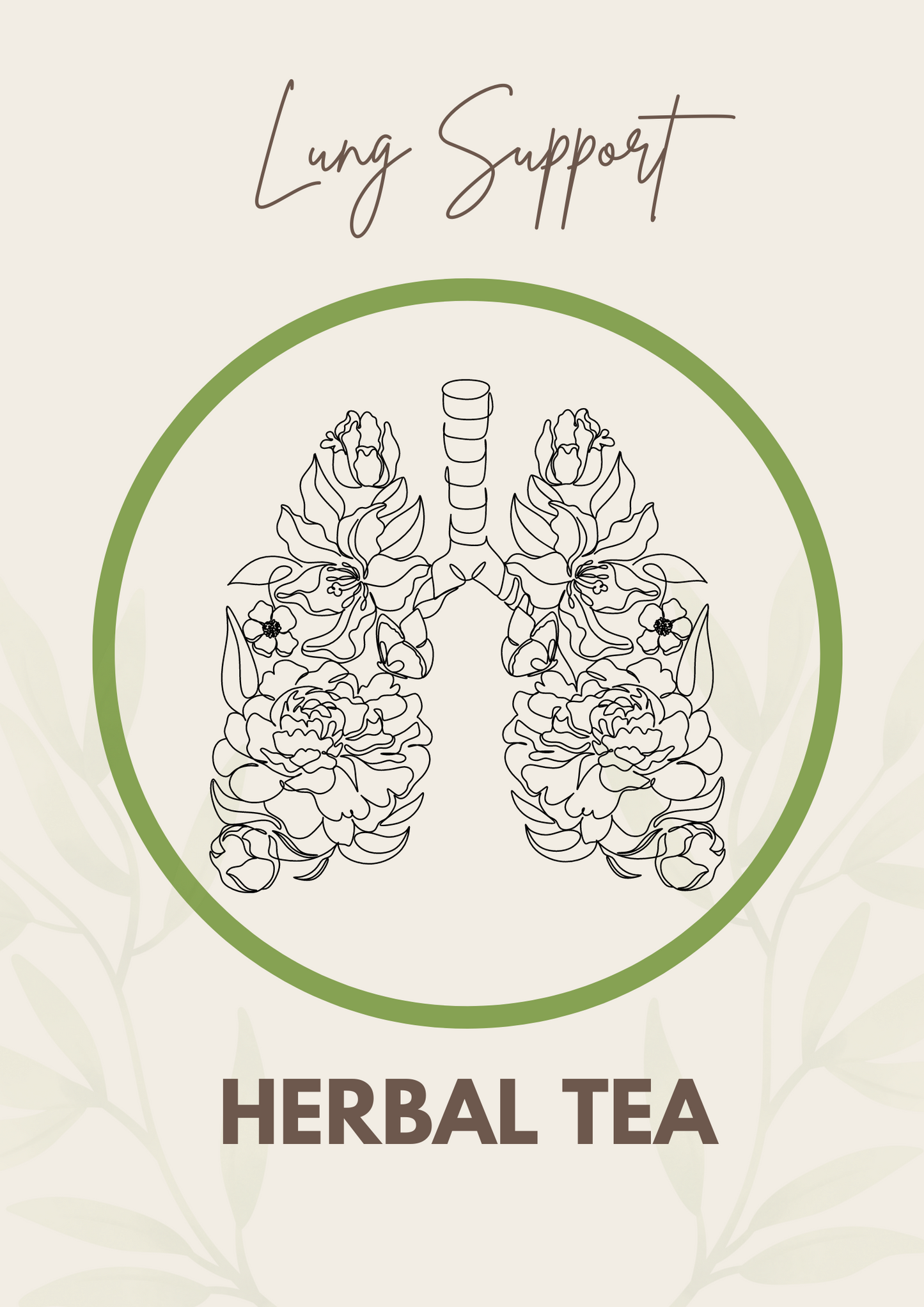 Té de apoyo pulmonar